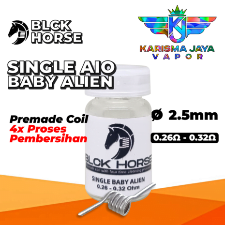 blck horse single aio baby alien premade coil